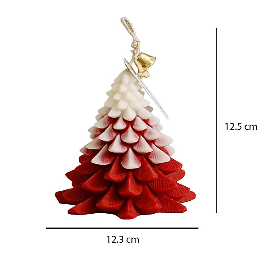 Christmas Glow Tree Scented Candle with dimensions 12.5 cm height and 12.3 cm width, ideal for festive home and garden décor.