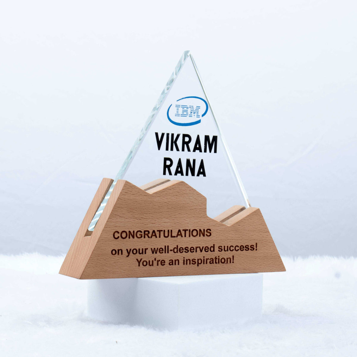 Pinnacle Achievement Triangle Trophy