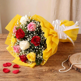 Elegant Mix Roses Bunch