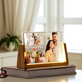 LED-lit Forever Together Collage Frame glowing warmly with couple photos, ideal for romantic home decor or personalized anniversary gifts.