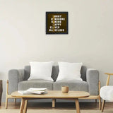 Father's Day poster frame displayed above a modern sofa, ideal home decor gift for dad with premium black frame and motivational words.