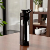 EDGE GLASS BOTTLE CAPACITY -600ML Black