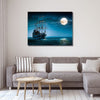 Daylight view of Gleaming Delight Night Glow Frame 12x16 featuring a detailed ship and moon scene, enhancing modern home and living spaces.