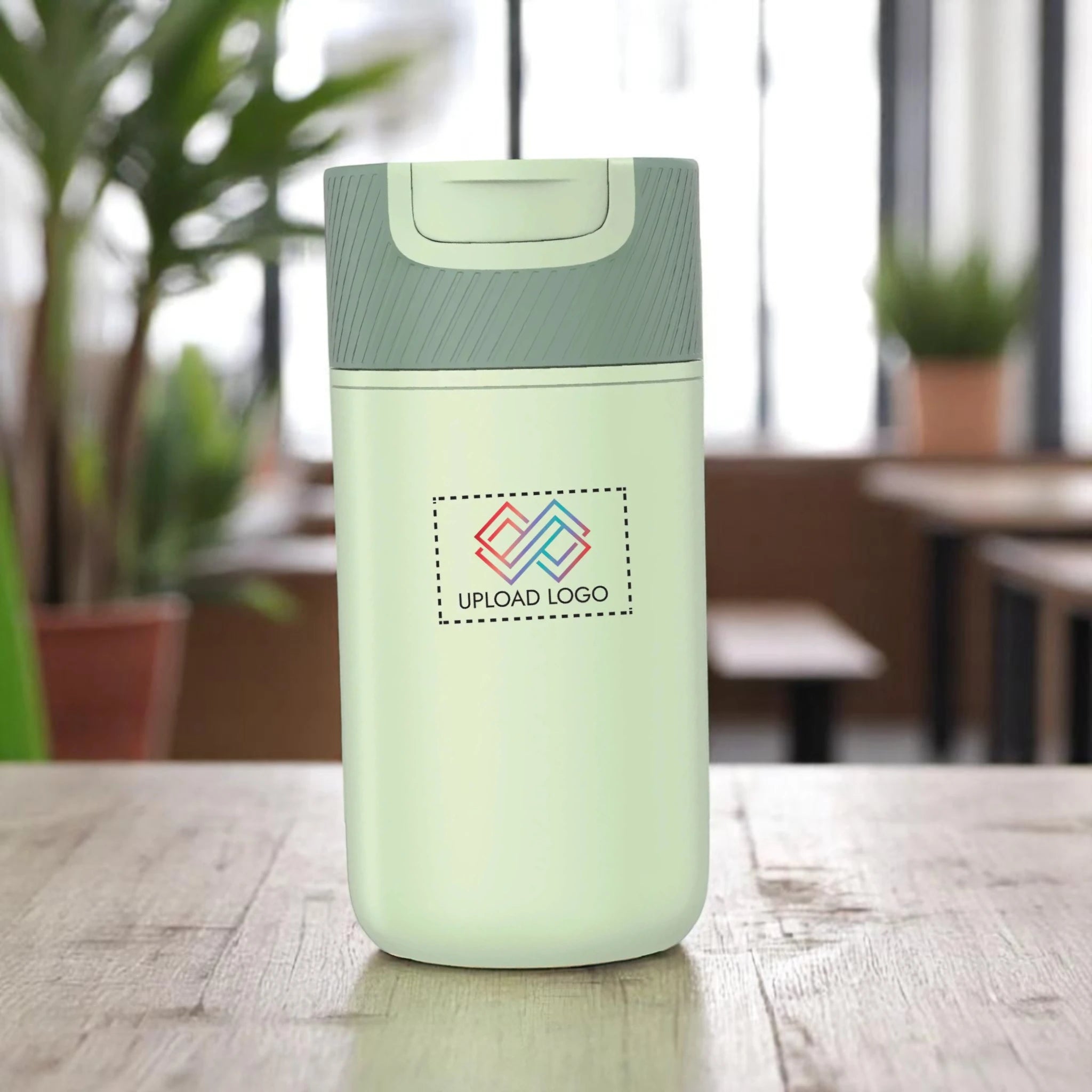 Zebra Spill-Proof Suction Mug (370 ml) Green