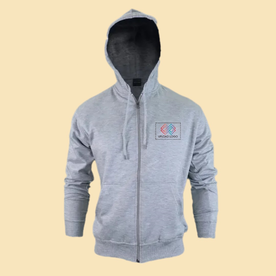 Blend Ease Zippered Hoodie with embroidered logo