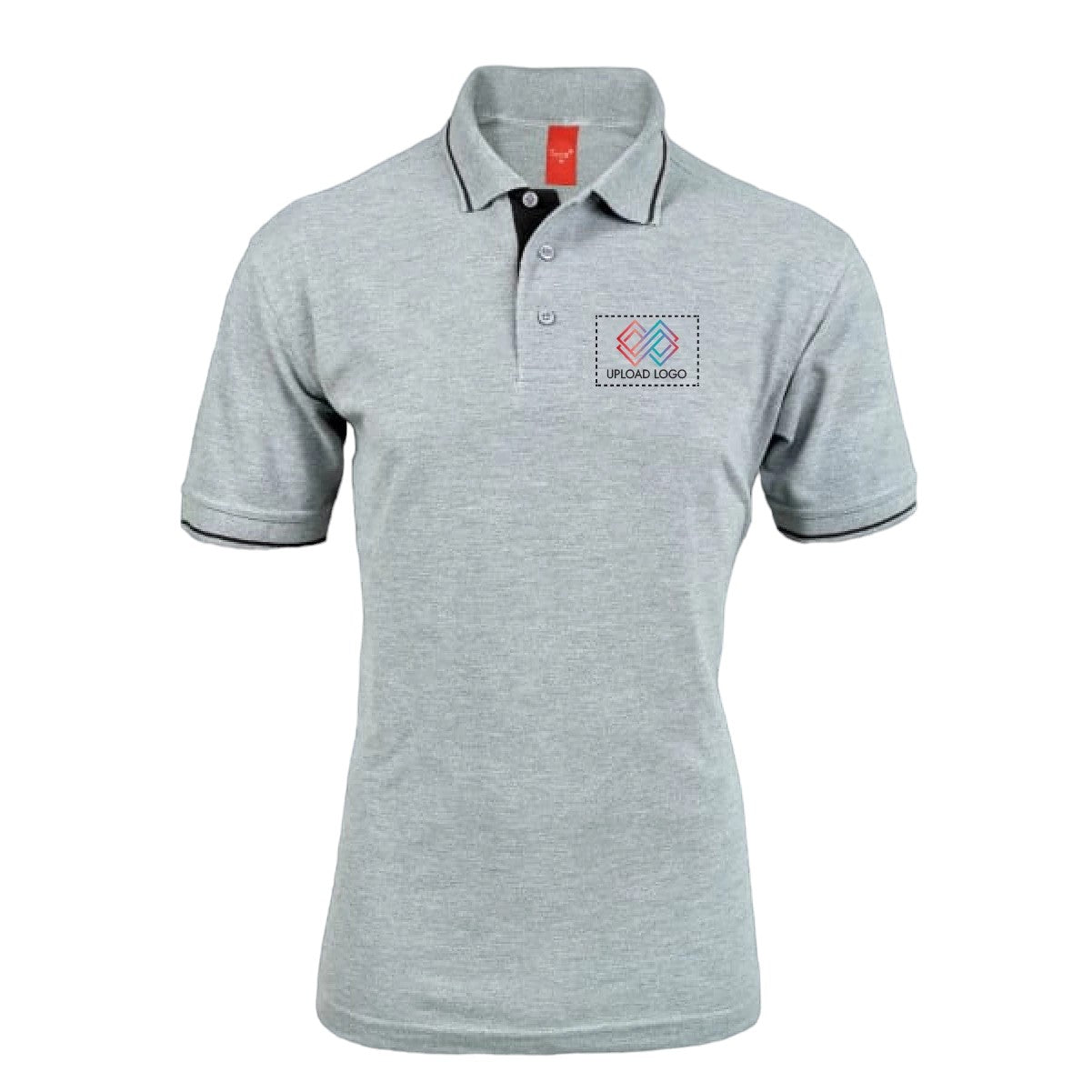 Men's Tipped Elegance Polo T-shirt with Embroidered Logo