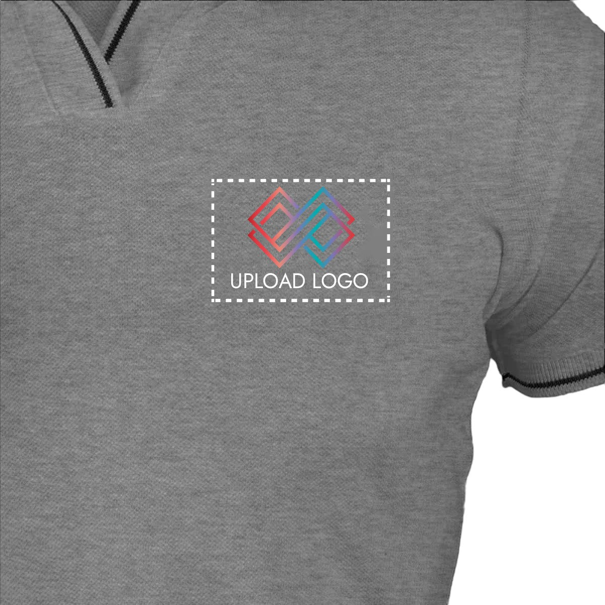 Women's Tipped Elegance Polo T-shirt with Embroidered Logo