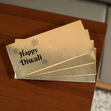 Golden Happy Diwali Envelopes - Pack of 10