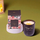 Midnight Rose scented candle from the Beats & Bytes Diwali Gift Hamper, perfect for festive ambiance and luxury gifting.