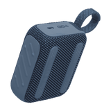 Rear angled view of blue Eco-Friendly BT Speaker GO4 with rubber grips, perfect for eco-conscious employee or client gifts.