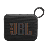 Front view of Eco-Friendly BT Speaker GO4 in black, showcasing textured finish and JBL branding, perfect for employee or client gifting.