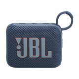 Front view of blue Eco-Friendly BT Speaker GO4 with JBL logo and woven texture, ideal for sustainable corporate and bulk gifts.