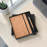Cork Elastic Pen & Diary Combo Set