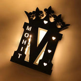 Engraved Name LED Wooden Lamp with Soft Glow