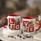 LoveFrame – Personalized Couple Photo Mugs (Set of 2)