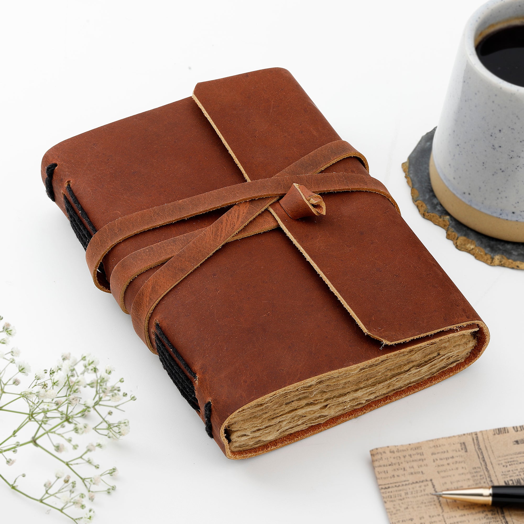 Eco-Friendly Classic Browth Leather Journal