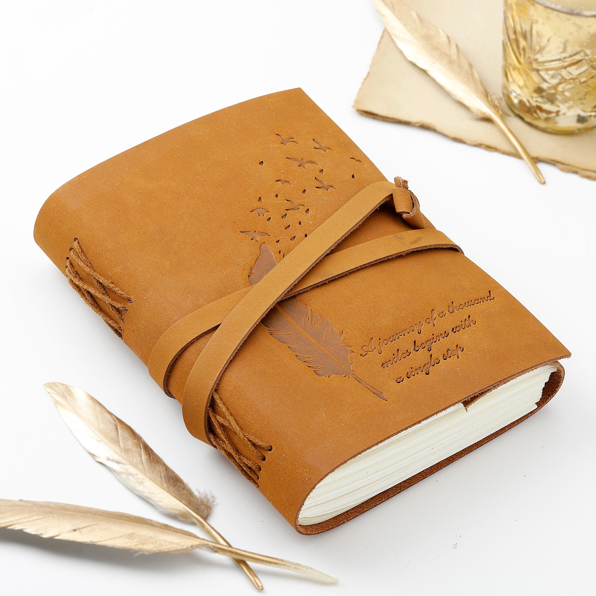 Mustard Minimalist Daily Planner with Strap