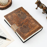 Twin Owls Vintage Leather Rugged Diary