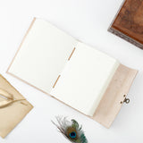 Peacock Elegance Brown Leather Diary with Locking System
