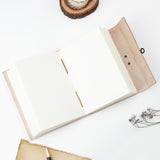Vintage Leather Journal with Third Eye Crystal Stone and Triple Moon Design
