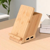 Maple 15W Wireless Charger & USB Hub with Pen Stand
