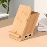Maple 15W Wireless Charger & USB Hub with Pen Stand
