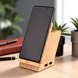 Maple 15W Wireless Charger & USB Hub with Pen Stand