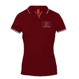 Women's Tipped Elegance Polo T-shirt with Embroidered Logo
