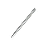 Silver pen on a white background