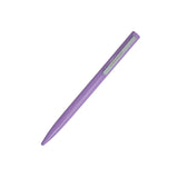 Purple pen on a white background