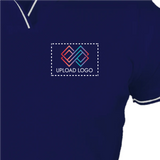 Women's Tipped Elegance Polo T-shirt with Embroidered Logo