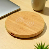 Olive 15W Round Wireless Bamboo Charger