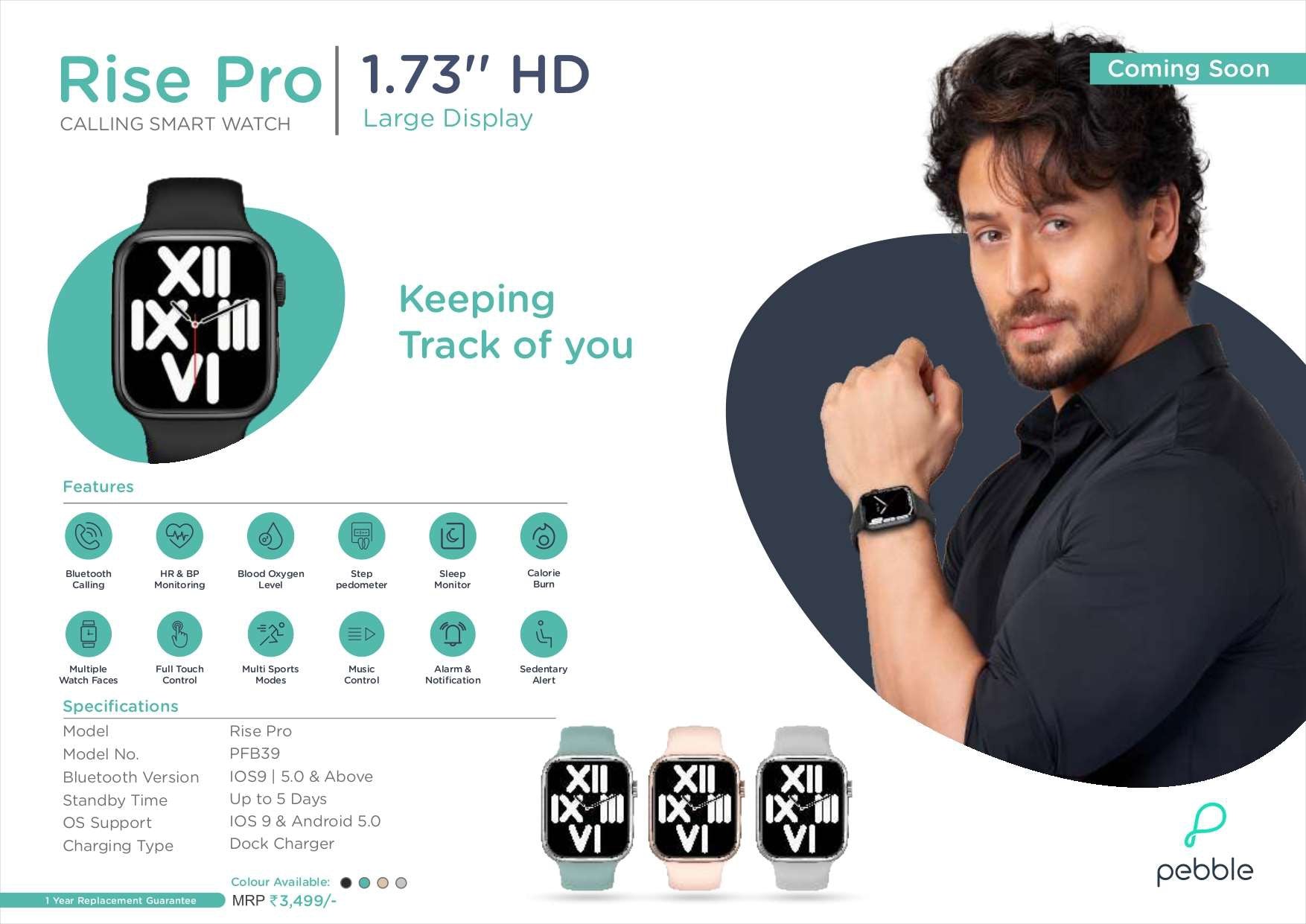 Pebble Rise Pro PFB39 Smartwatch - Personalized
