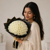 Peaceful White Roses Bouquet