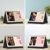 Quarterly view of Personalized Table Top Photo Calendar - Birthday Gift showing January to April 2025 with personalized photos.