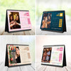 Set of four months from Personalized Table Top Photo Calendar - Birthday Gift with custom images and vibrant monthly themes.
