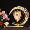 Personalized Crystal Moon Photo Lamp featuring a heart-shaped photo insert and LED glow, perfect for home lighting and memorable gifting.