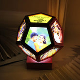 Personalized Colored Photo Rotating Pentagon Lamp