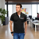 Men's Tipped Elegance Polo T-shirt with Embroidered Logo