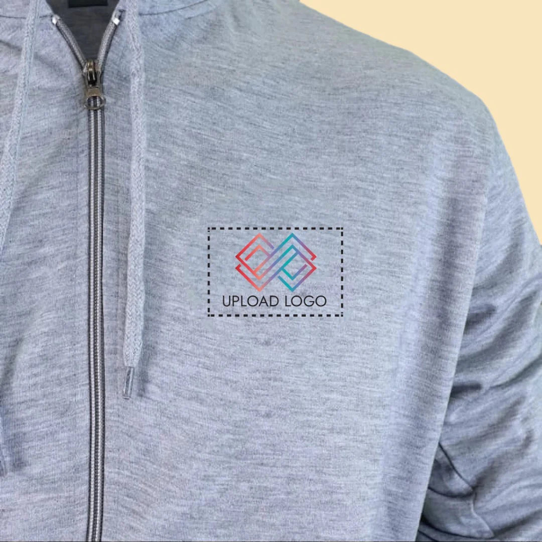 Blend Ease Zippered Hoodie with embroidered logo