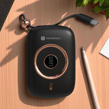 Black power bank with Portronics branding