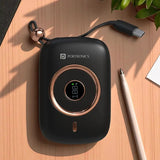 Black power bank with Portronics branding
