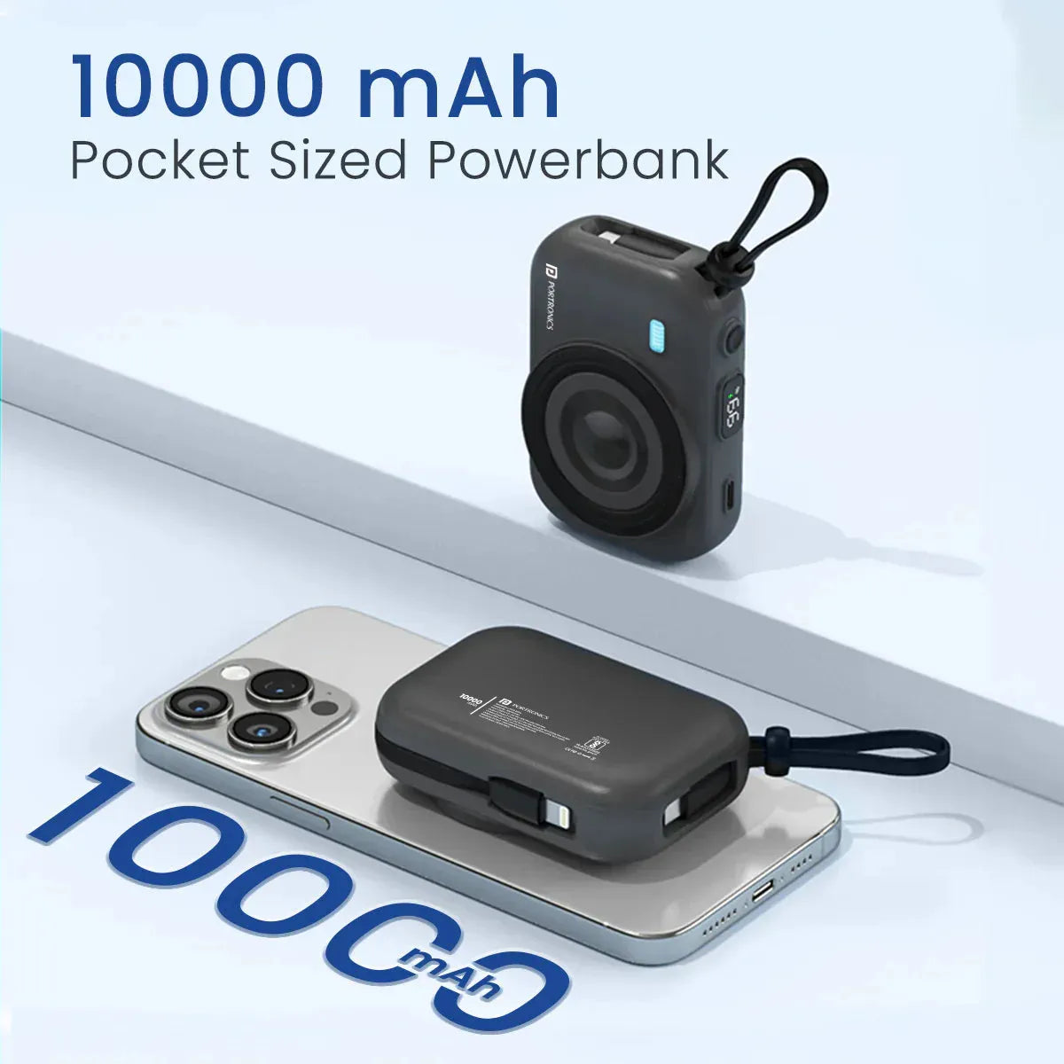Pocket-sized powerbank with 10000 mAh capacity