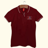 Women's Tipped Elegance Polo T-shirt with Embroidered Logo