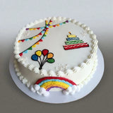 Rainbow Delight Cream Cake