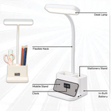 Ray Desk Lamp with Digital Clock and Pen Stand