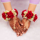 Handcrafted Red Floral Hand Jewellery