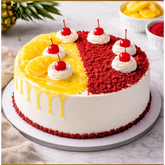 Red Velvety Pineapple Cake