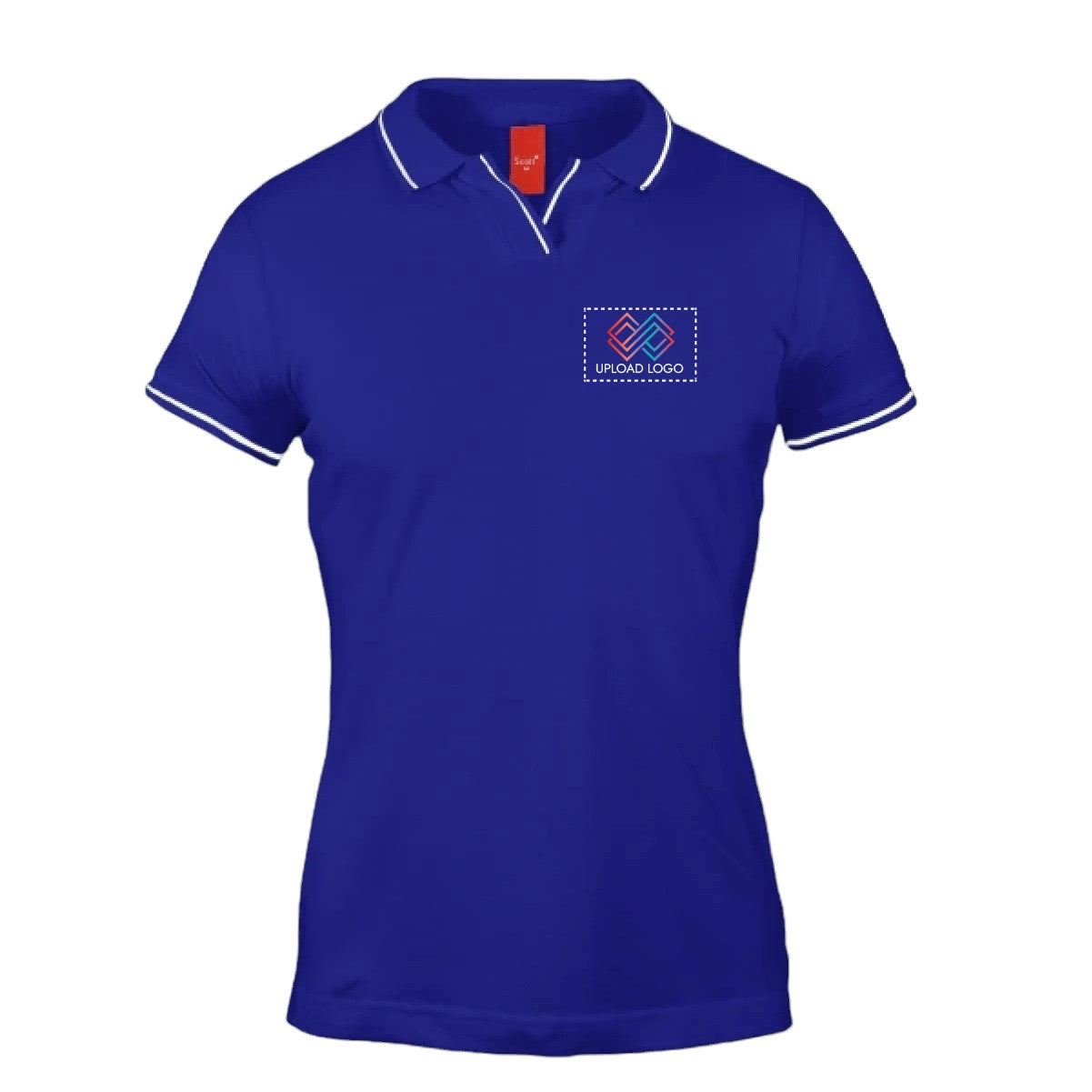 Women's Tipped Elegance Polo T-shirt with Embroidered Logo