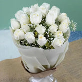 Power of Wishes White Roses Bouquet